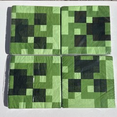 Minecraft Birthday Party Supplies Bundle TNT Creeper Table Cover Banner Napkins
