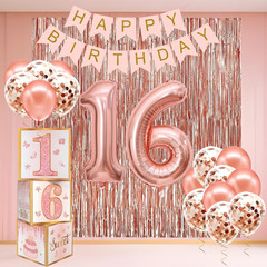Sweet 16 Party Decorations,16Th Birthday Boxes Decor for Girls Women Sweet Si…