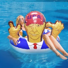 American Pool Float for Summer Beach Pool Party, Red Blue White Presidential …