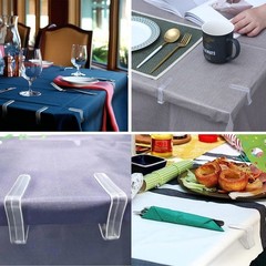 16PCS Clear Plastic Tablecloth Clips,Transparent Clear Tablecloth Clips, Plas…