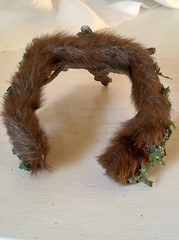 Crown; fur lined, winter, forest, glitter, snowflake, one-of-a-kind, small