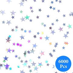 60g Silver Star Confetti Metallic Foil Glitter Shine Party Table Decor