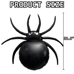 3 Pcs Halloween Spider Balloon 32.5″ Christmas Spider Foil Balloons New Year …