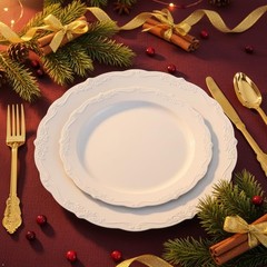 U-QE 100 Pieces White Plastic Plates – White Disposable Plates – Premium Hard…
