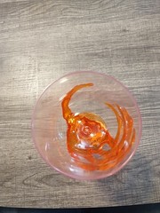 Orange Skeleton Hand Plastic Wine Glass Goblet Halloween Bar Prop Party 7″h