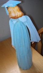 Vintage BEISTLE Blue Honeycomb 13″ Female Graduation Centerpiece