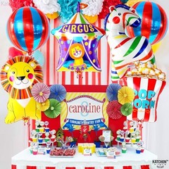 , Circus Balloons for Carnival Decorations – Pack of 6 | Carnival Balloons for