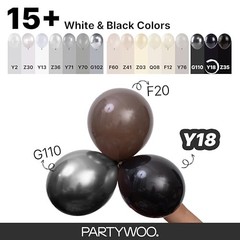 Black Balloons 128 pcs Different Sizes of 18 12 10 5 Inch Black Black-y18