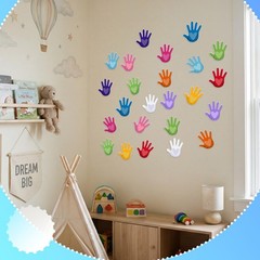 360 PCS 3.9 Inch Assorted Color Hands With Heart Paper Cutouts Craft Decor