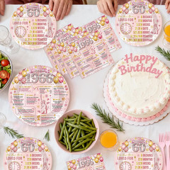 60Th Birthday Party Decorations – 96 Pcs Pink Rose Gold Happy 60 Years Old 1966