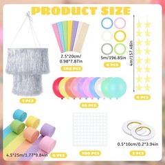 Fancy Princess Birthday Party Decorations Paper Chain Garland Strip Ceiling P…