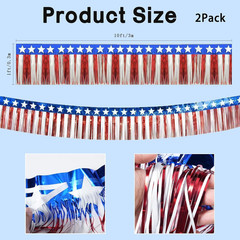 4Th of July Decorations – 2 Pack Red White and Blue Streamer for 250Th Anniversa