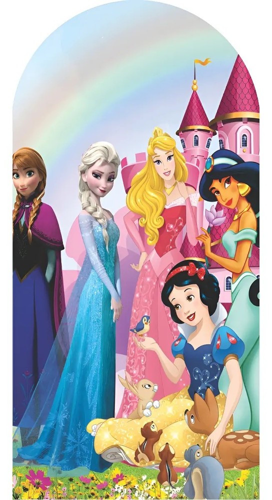 Cartoon princess Castle Arch Painel Backdrop Cover Birthday Party Decorations