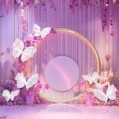 6 Pcs Giant Artificial Butterfly Party Decorations 20 Inch White Classic Style