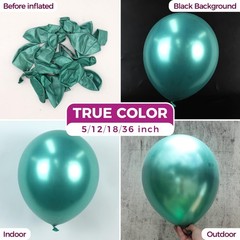 Metallic Green Balloons Latex Boho Party Balloons 100 Pack 12 inch