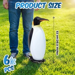 6 Pcs 20.5″ Inflatable Penguin Birthday Decorations – Cute Pool Party & Summer D
