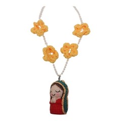 Virgin Mary Car Charm Handmade Religious Decoration for Vehicle For Dashboard
