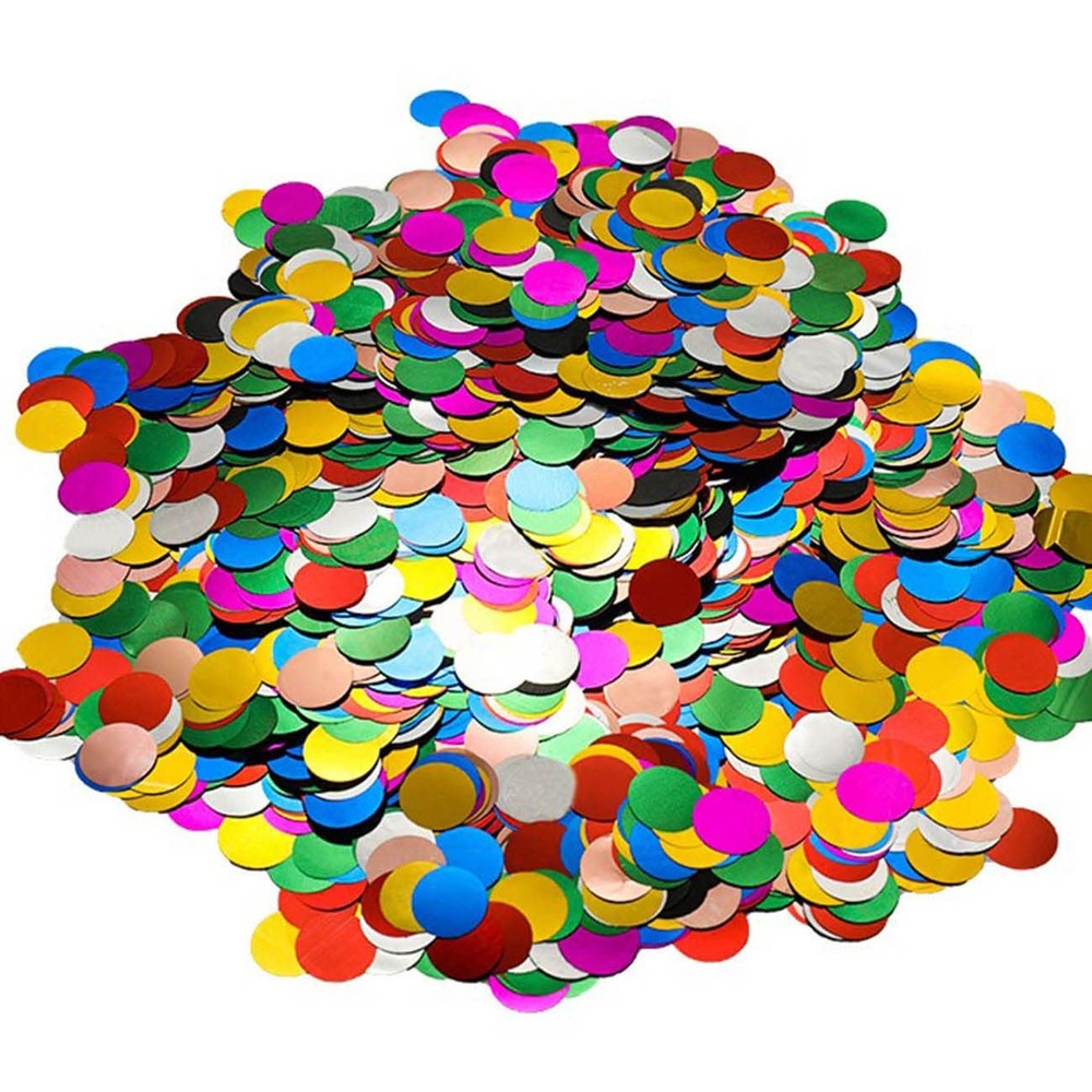 Multicolor Metallic Foil Confetti(0.59 inch) Round Dots Glitter Rainbow Table…