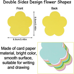 108 Pcs Spring Flowers Paper Cutouts,Assorted Color Cut Outs Double Printed with