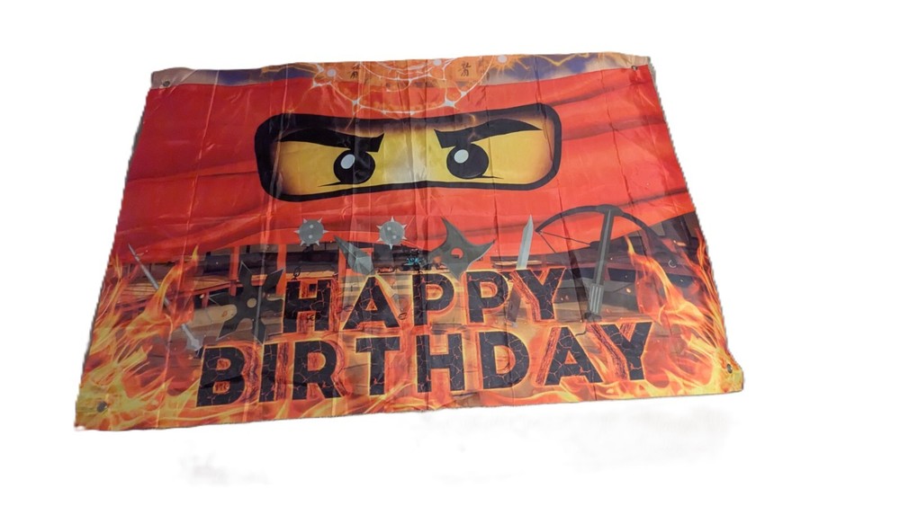 Ninja Birthday Party Decorations Ninja Warrior Banner 59×35.4 inches