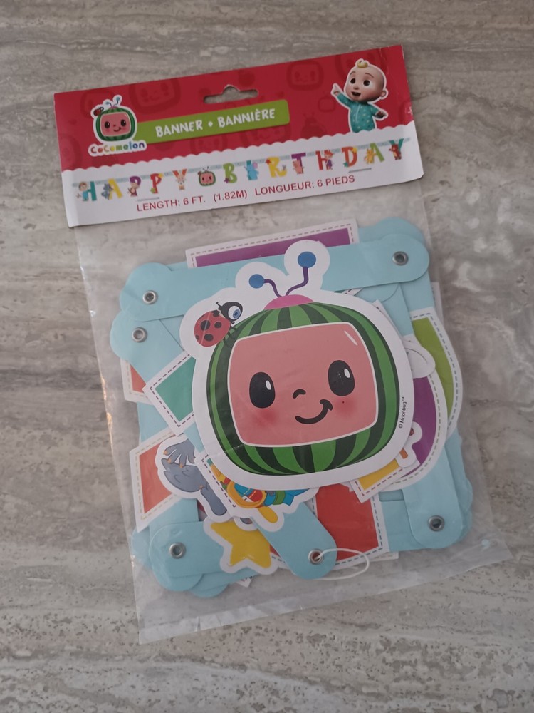 CoComelon Happy Birthday Banner, 6′, #21090, New, Sealed