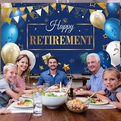 Tatuo Retirement Party Decorations Include Navy Blue Confetti Balloons Set