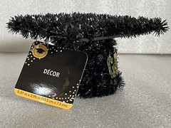 Tinsel and Plastic 5” Graduation Cap 3D Decoration Hanging Or Tabletop New