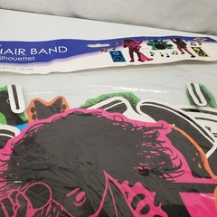 80’s PARTY WALL DECORATIONS HAIR BAND SILHOUETTES CUTOUTS I LOVE 80’S AWESOME