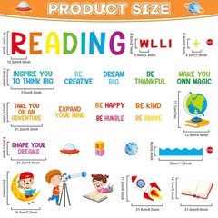 Colorful Reading Bulletin Board Decor Set Planet Rocket Cutouts Classroom Wall