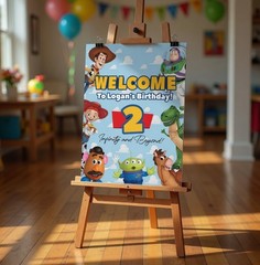Personalised Printed Toy Story Birthday Foam Board Event Welcome Sign A3