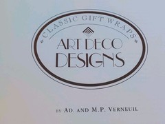 Art Deco Designs, Gift Wraps, by A.D. and M.P. Verneuil, 12 Patterns, 16 Sheets