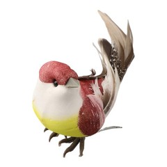 6* Xmas Tree Decor Perched Fake Feather Birds Garden Decoration Ornament New
