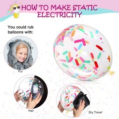 60 Pack Ice Cream Party Balloons Decorations, 12 Inch Sprinkles Party Confett…