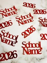 25 x Pieces Personalised Prom Decor, Table Scatter, Prom 2026, School Name