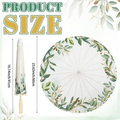 Paper Parasol Bulk for Weddings Sun Shade 23.6 Green Vintage Decorative