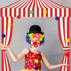3 Pcs Carnival Party Decorations Circus Tent Awning Halloween Striped Style