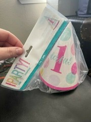 Unique 1st Birthday 1derful Party Paper Cone Hat New!