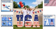 Independence Day Centerpieces, USA Marquee Letters
