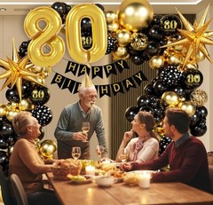 114pcs 80th Birthday Decorations for Men, 80th Birthday Decorations with 80th…