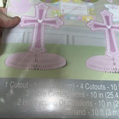 Confirmation Cross 10 Piece Room Decorating Kit Pastel Colors Party Supply