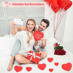 96 Pcs Red Heart Cutouts Assorted Size Paper Hearts Shape Cutouts Valentines …