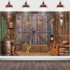 Western Cowboy Backdrop Cowboy Party Decorations Large Western Theme Banner NEW