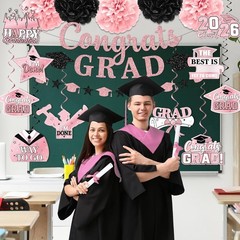 2026 Pink Graduation Decorations,Graduation Decorations Class of 2026 Rose Gold
