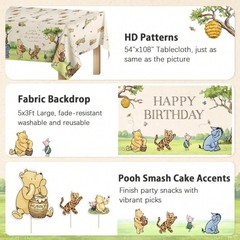 149Pcs Vintage Honey Bear Birthday Party Decorations Balloon Arch Kit Backdrop