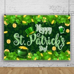 St Patrick’s Day Back Drop 7ftx5ft (2X) &Table Runner (1X) 13″ x 120″ (3 Pieces)