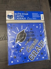 Congratulations Graduation – New Congrats Grad Card Holder Box , Blue/ White