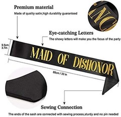 Luxurious Bachelorette Sashes Set – 1 White Bride To Be + 6 Black Party Sashes