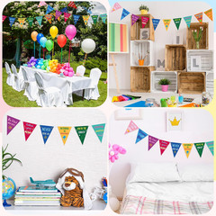 36Pcs Classroom Rainbow Pennant Banner Inspirational Positive Affirmation Banner