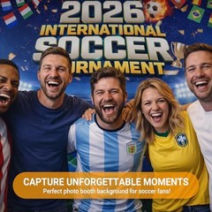 2026 Soccer Party Decorations Set, 71×45″ International World Flags Soccer