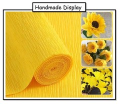 Lemon Yellow Crepe Paper Roll 8.2ft Long 17 Inch Wide Wedding Festival Decor